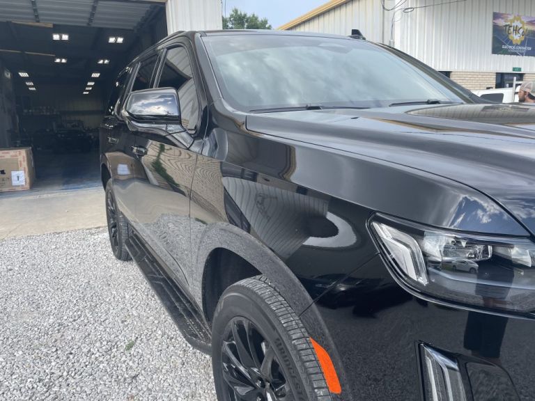 Black Chrome Delete on a Black Cadillac Escalade