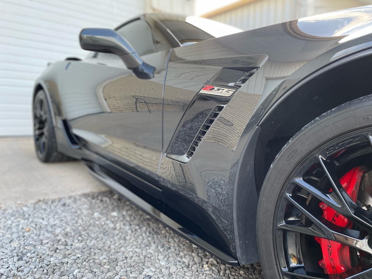 Grey Chevrolet Corvette with Xpel Ultimate Plus paint protection film in Lafayette, LA