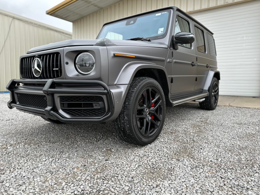 G Wagon Vinyl Wrapped in Satin Dark Grey at Prestige Films in Lafayette La