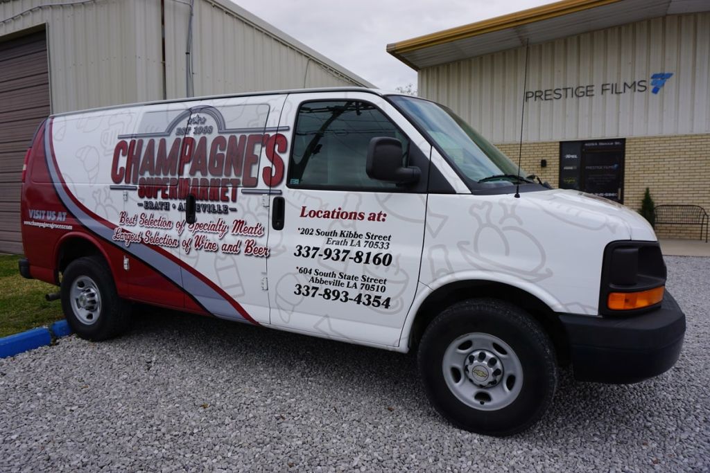 Champagne's Van Custom Printed Vinyl Wraps