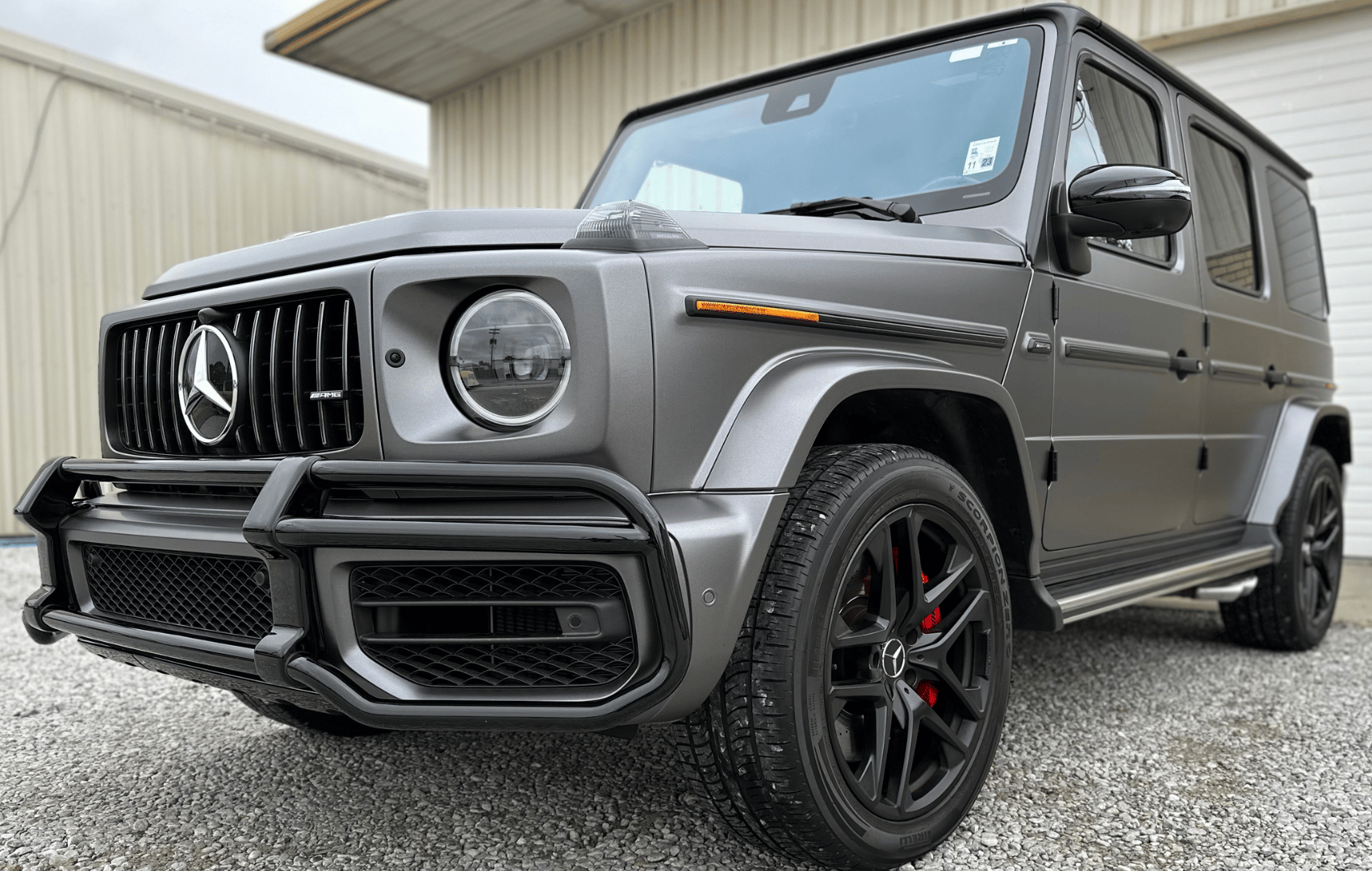 G Wagon Wrapped - Prestige Films Mercedes G-Wagon with a satin gray vinyl wrap