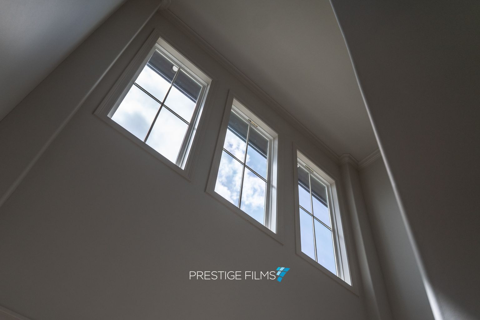 High windows in a home with XPEL VISION window film