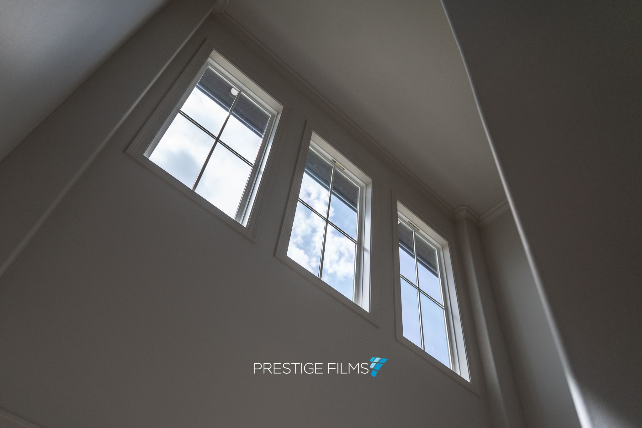 Evening View 5% - Prestige Films High windows in a home with XPEL VISION window film