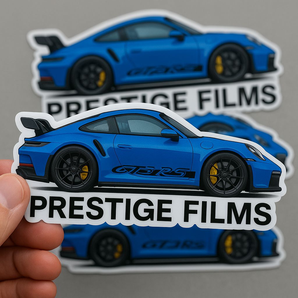 Custom die cut Porsche GT3 RS sticker