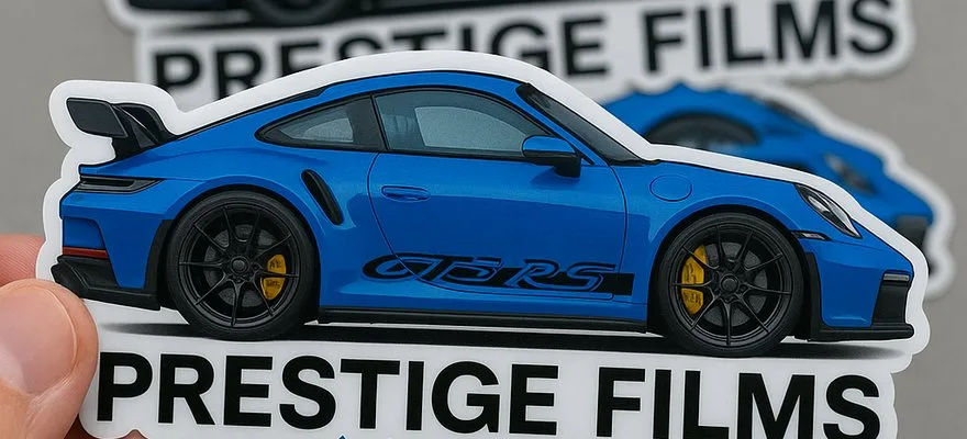 Custom die cut Porsche GT3 RS sticker